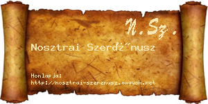 Nosztrai Szerénusz névjegykártya
